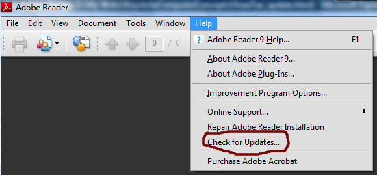 Adobe Reader Update